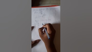 Derivative find dy/dx of y=(Sinx)^Cosx #mathsvideotech