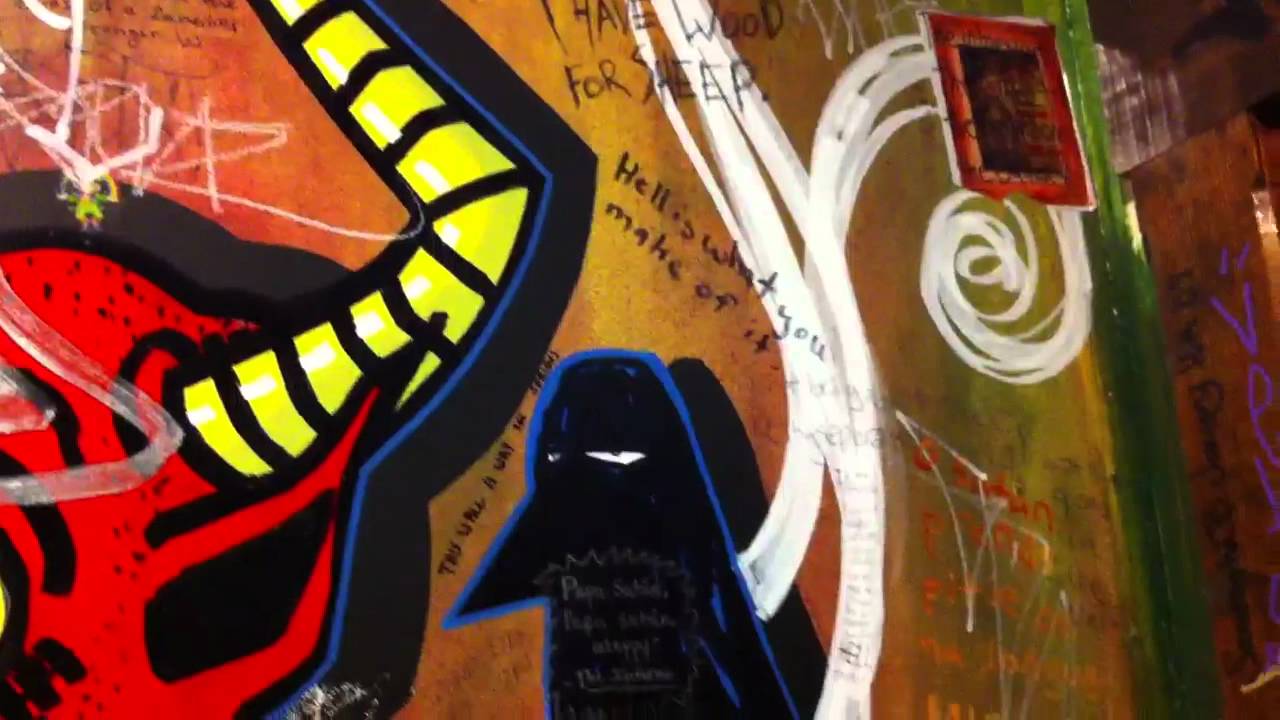 Bathroom Graffiti or Austin Street Art - Epoch Coffee House - YouTube