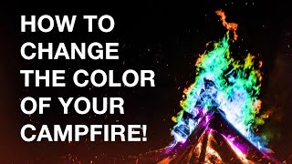 Mystical Happy Fire Coloured Flames Colourful Bonfire Camping Changing Glow Log