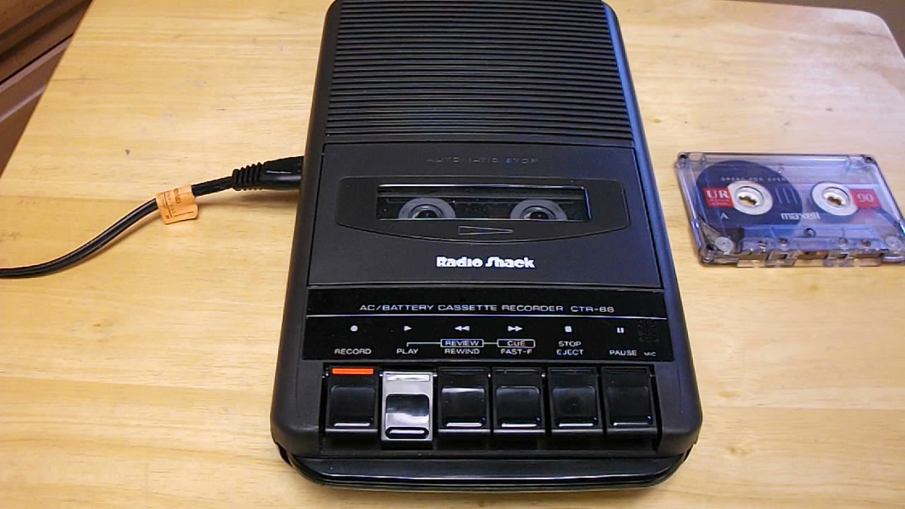 Radio Shack portable cassette recorder CTR 66 YouTube