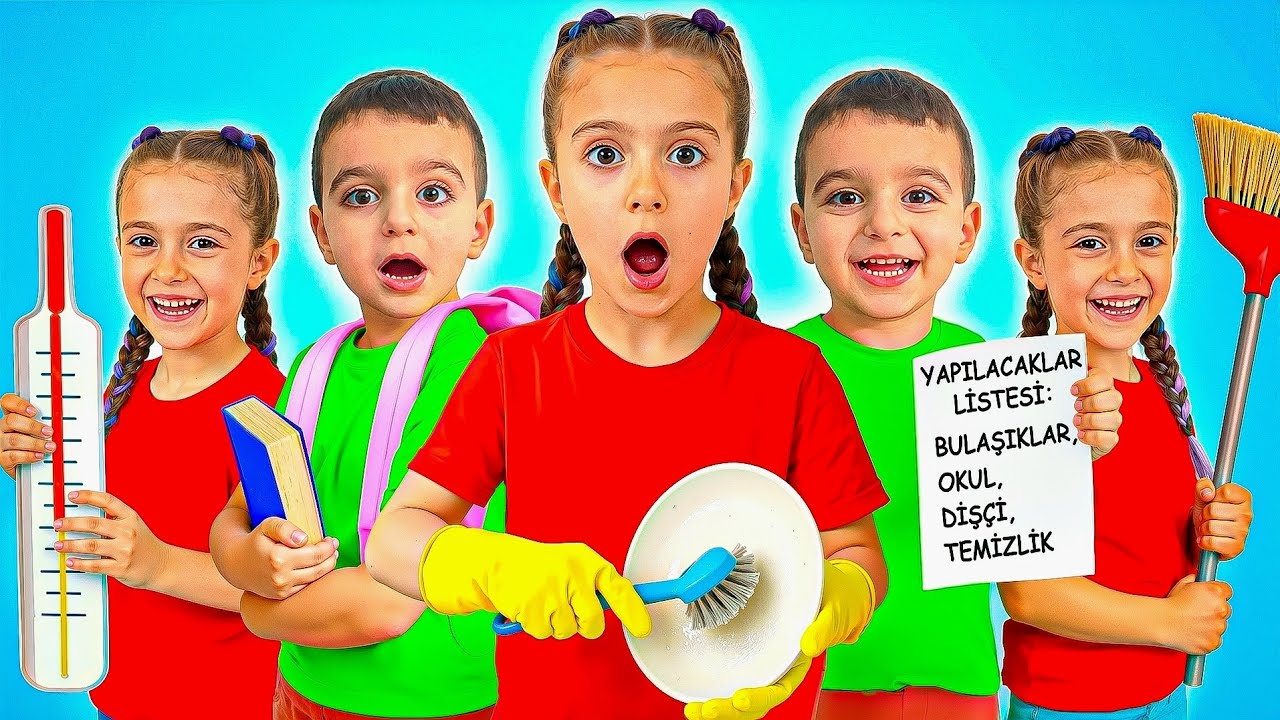 EVDE SORUMLULUK LİSTESİ YAPILDI!!!POYRAZ ELİF GÖREV BAŞINA!!!