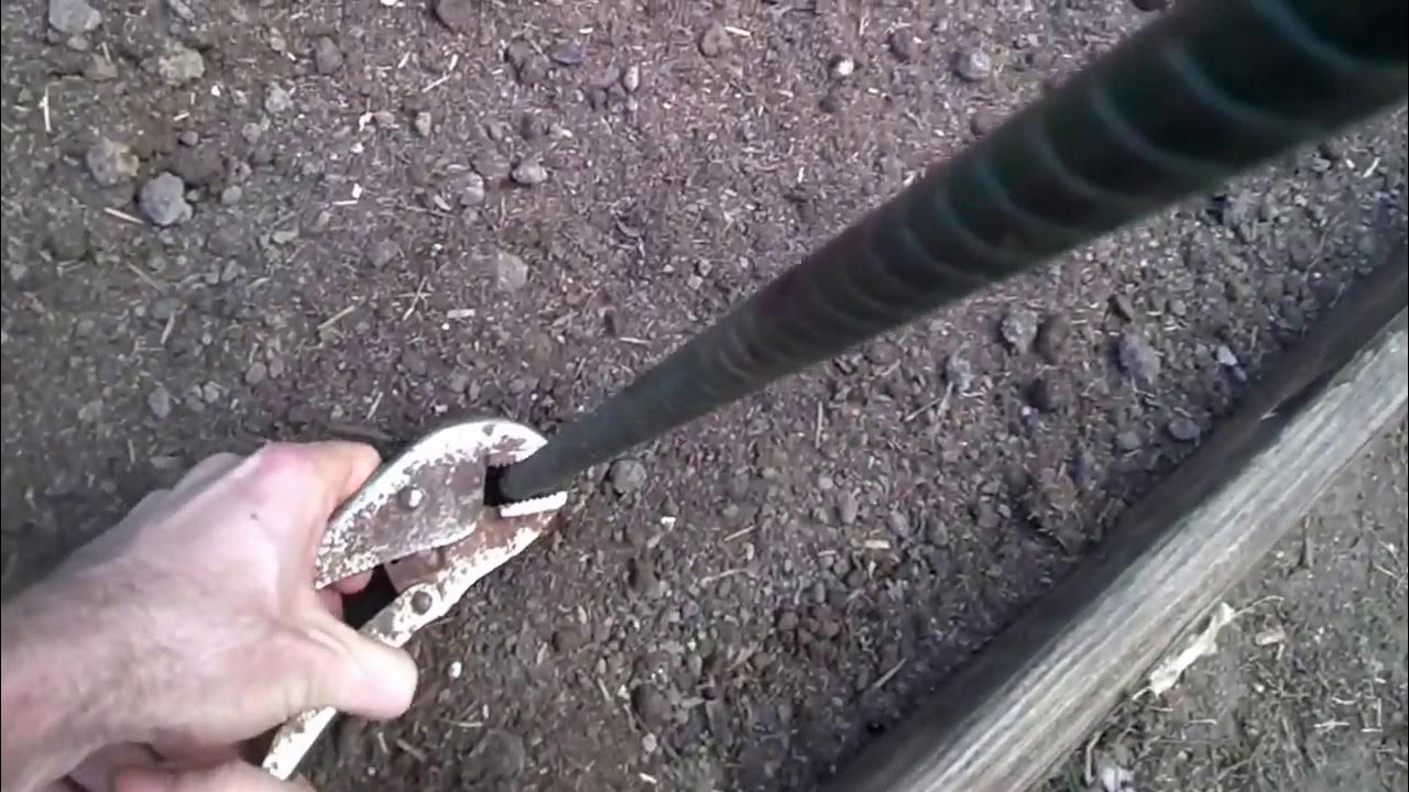 Pulling Rebar Stakes YouTube