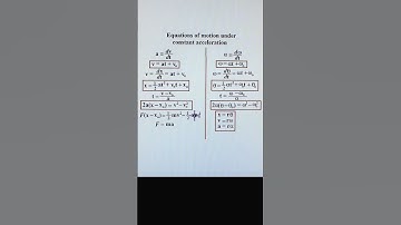 Equations of Motion under Constant Acceleration