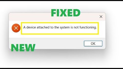 A device attached to the system is not functioning
