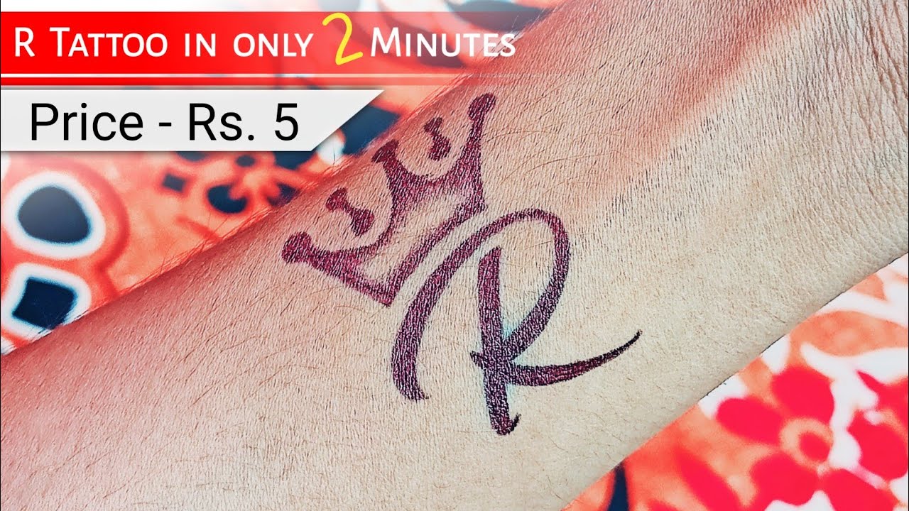 Very Simple and Easy R letter tattoo | Letter R tattoo designs / R ...