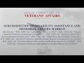 Subcommittee on Disability Assistance and Memorial Affairs Markup