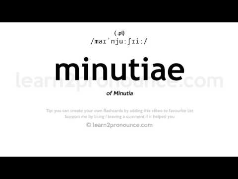 Video: Er minutiae på engelsk?