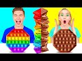 Desafío De Comida Real vs. De Comida Chocolate #2 por HAHANOM Challenge