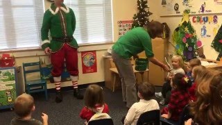 Our elf raids the fridge and Quinn's adorable Preschool Class Christmas party!