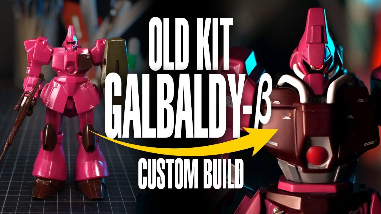 約40年前に発売されたガンプラ旧キット1/144 ガルバルディβを好き勝手に改造して遊んでみた。【GUNPLA/ガンプラ全塗装53機目】I built old kit1/144 GALBALDY-β.