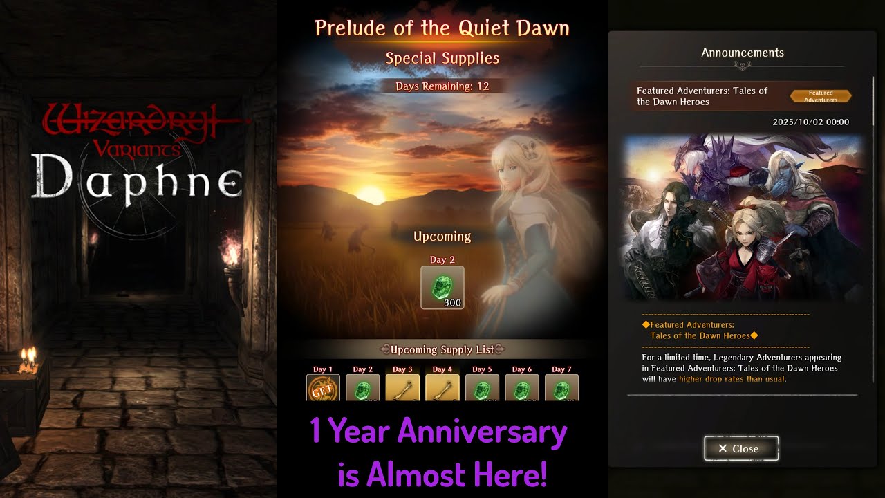 Eve of the Dawn Festival and Tales of the Dawn Heroes — Wizardry
