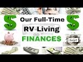 Full Time RV Living Finances - One Year on the Road