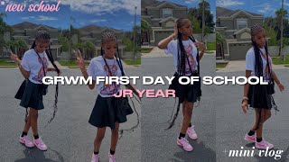 GRWM FIRST DAY OF SCHOOL +mini vlog *JR YEAR |Ny’Eisha💕