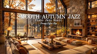 Calm Piano Jazz In Autumn Living Room | Soft Jazz Music With Great Lake View To Relax & Unwind screenshot 2