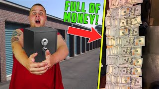 BUSTING OPEN LOCKED SAFE In THIEFS STORAGE UNIT! FULL OF MONEY and COINS! Storage Unit Finds! MONEY!