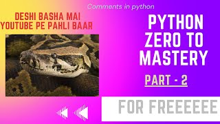 Python part 2 for beginners. Learn python Zero to Mastery.||Python tutorial for beginner.
