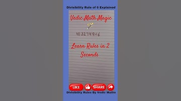 Divisibility rule of 6 Explained 🔥#maths #division