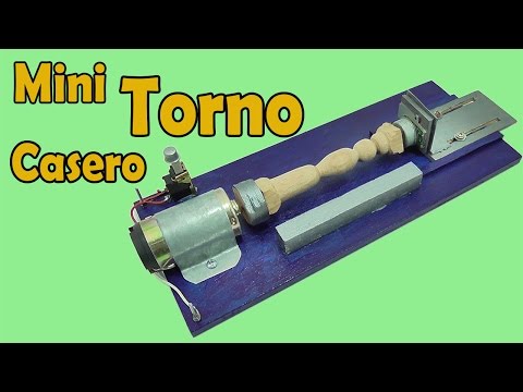 189) MINI TORNO CASERO DIY // TORNO para MADERA con un taladro 