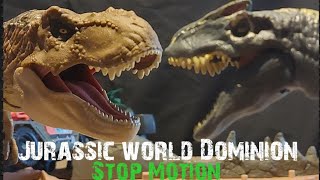 Jurassic world Dominion - STOP MOTION  - T-REX VS ALLOSAURUS