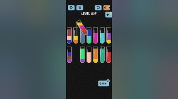 Water Color Sort Level 897 Walkthrough Solution iOS/Android