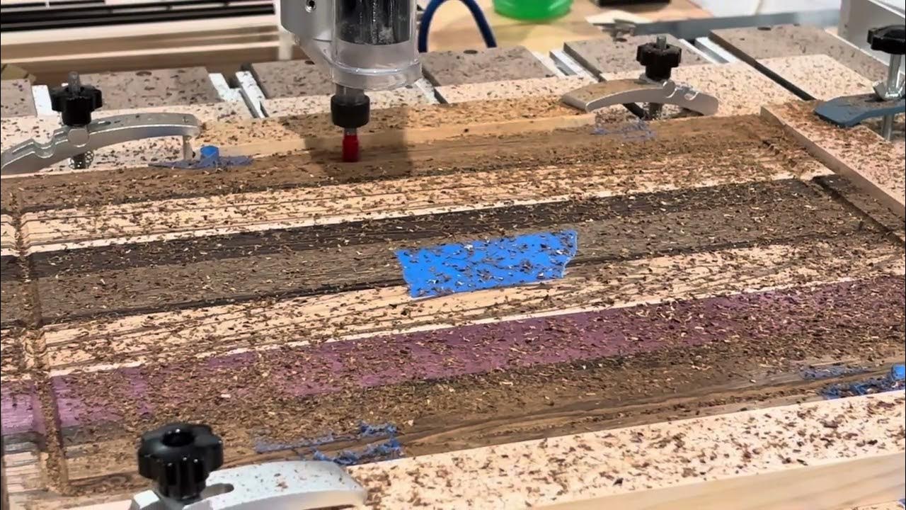 Genmitsu PROVer XL 6050 CNC router cutting board juice groove cut with