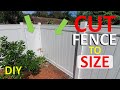 How to Cut Vinyl Fence to FIT Shorter Sections | Cutting Vinyl Fence to Size