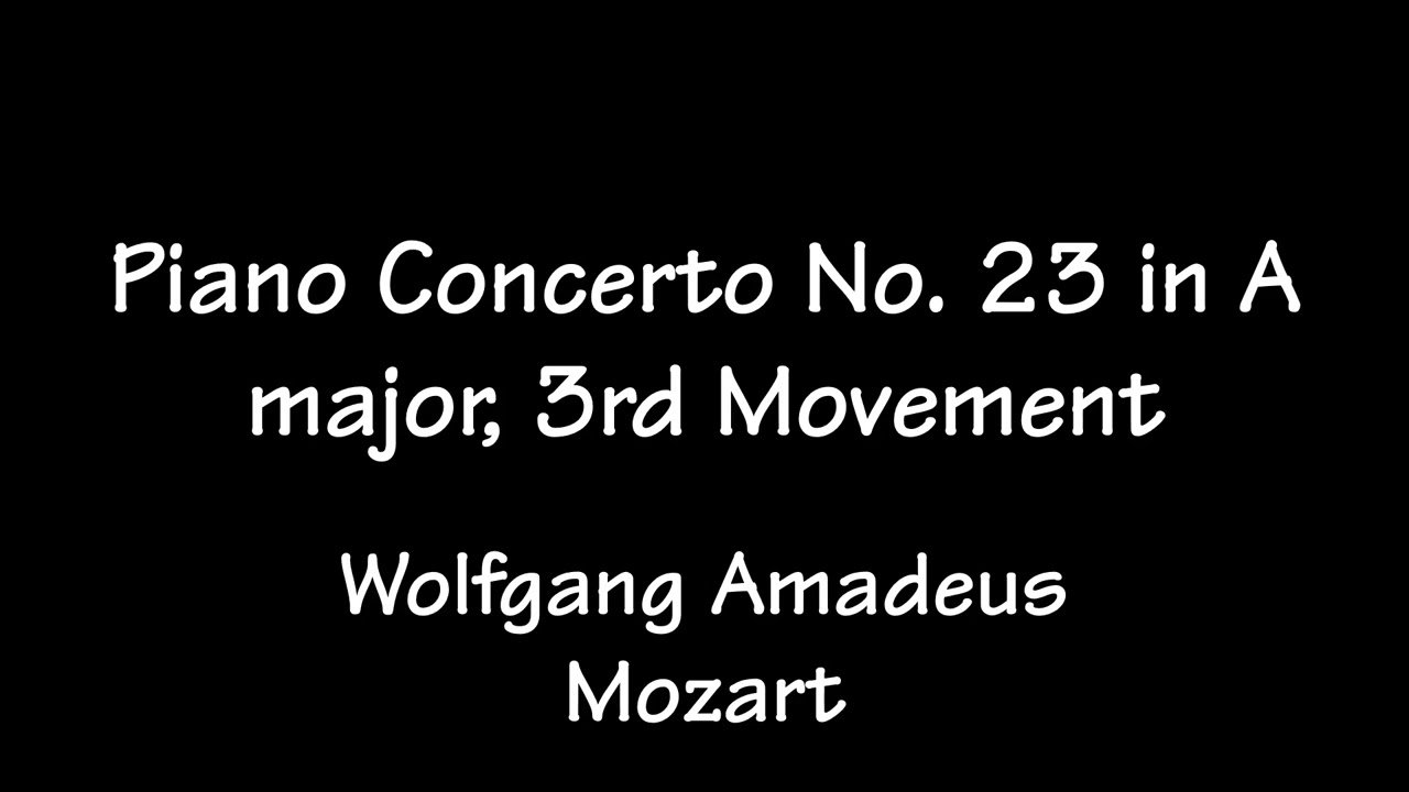 BEMC Collection: Piano Concerto No. 23 in A major by W. A. Mozart