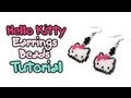 Tutorial: Hello Kitty beads earritngs / Серьги Hello Kitty из бисера