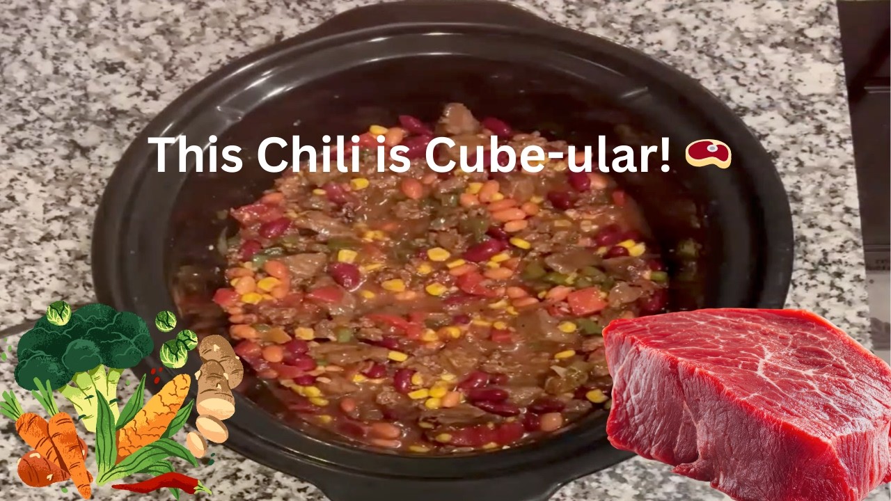 This Chili is Cube-ular! 🥩 Jill’s Secret Weapon for the Best Crock-Pot Comfort