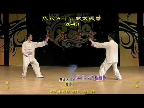 Chen Tai Chi /Taiji 56 forms 28-43/instructional/front and back views/Li Deyin Master