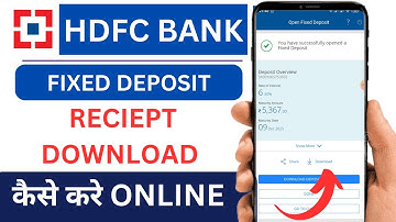 How To Download FD Summary in HDFC Bank | HDFC Fixed Deposit Receipt Download Kaise Kare