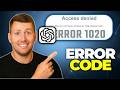 How to fix ChatGPT error code 1020