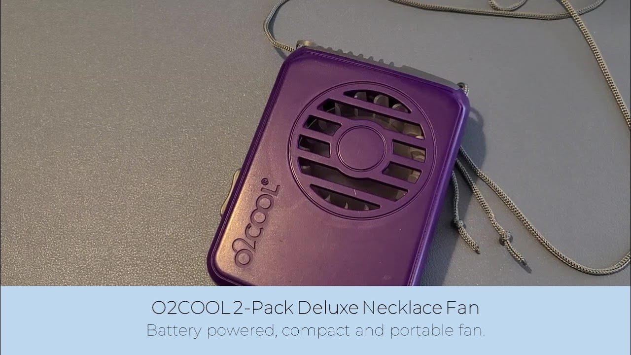 In Hand Review of O2COOL 2 Pack Battery Powered Deluxe Necklace Fans ...