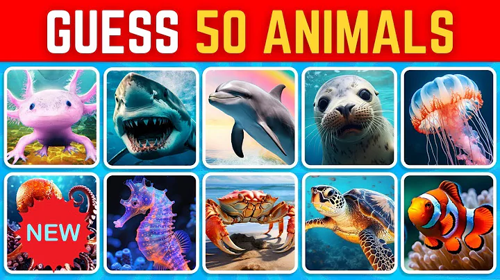 Guess 50 SEA ANIMALS in 5 seconds | EASY to IMPOSSIBLE #quiz #riddles #learning #quizblitz