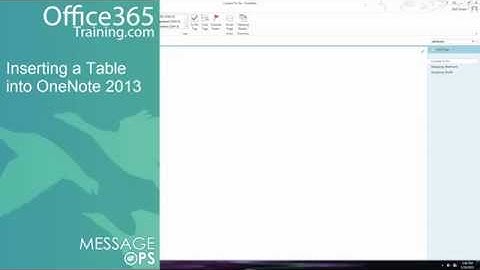Inserting a Table into OneNote 2013