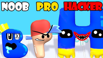 NOOB vs PRO vs HACKER - Alphabet Merge: Monster Lore (Android,iOS)
