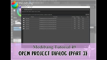 Medibang Tutorial 49: Open Project Dialog (Part 3)