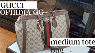 LUXURY UNBOXING  Gucci Ophidia GG Medium Tote Bag 