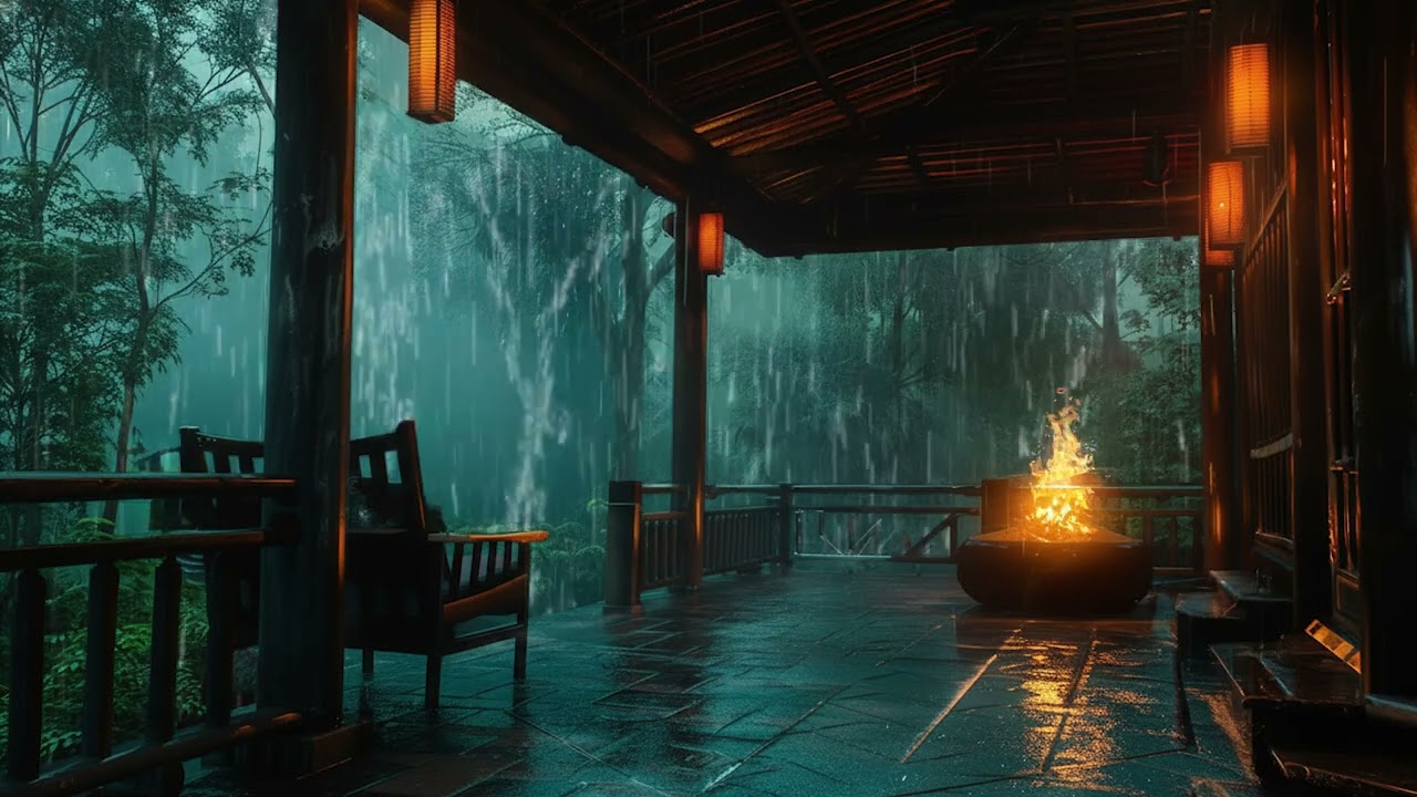 🌧️ Rain and Thunderstorm at Night for Sleep – Fall Asleep Instantly with Nature Ambience