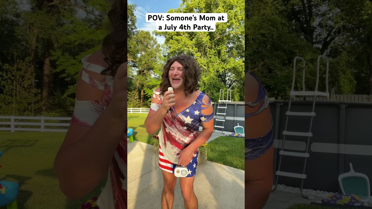 Someone’s mom at a July 4th party..