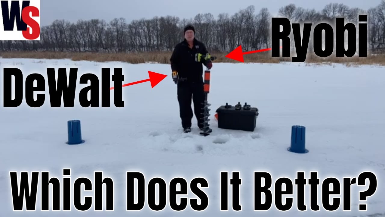 Can The Ryobi Drill Keep Up With The DeWalt On The KDrill Ice Auger? 