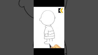 How To Draw Charlie Brown Easily #charliebrown #peanuts #cartoon #drawingtutorial #drawing