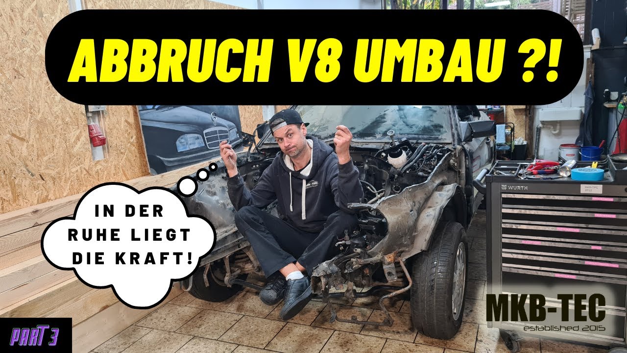 Geht es weiter?! | W124 Cabrio V8 Umbau | MKB TEC Part 3 - YouTube