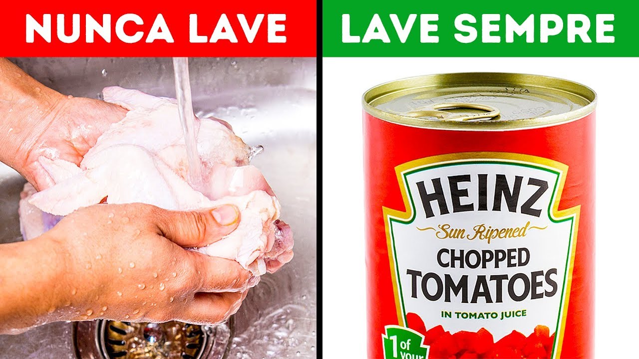 10 Alimentos Que Você Deve e Não Deve Lavar Antes de Cozinhar dicas de culinária saudável