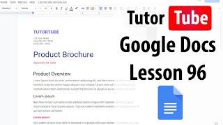 Google Docs Tutorial - Lesson 96 - Tabbed Stops