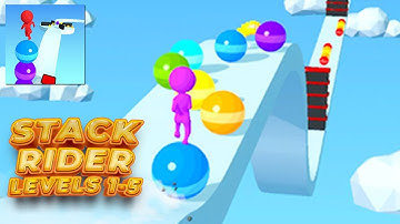 Stack Rider Level 1-5 GamePlay - ios & Android Games
