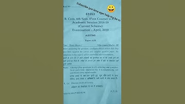 B.com Auditing April 2019(MDU 6th semester) Question paper