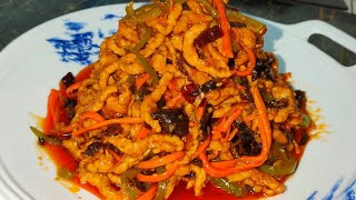 【东北美食】 東北廚子教你《魚香肉絲》家常做法，肉絲如何醃制更加滑嫩不脫漿