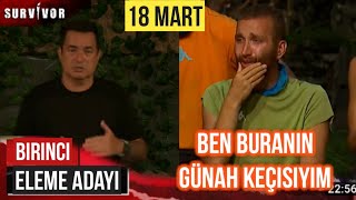 Survi̇vor 42.Bölüm Fragmani 1.Eleme Adayi Yi̇ne Azi̇z Çikti Sonunda İsyan Etti̇ Yeter Artik Dedi̇
