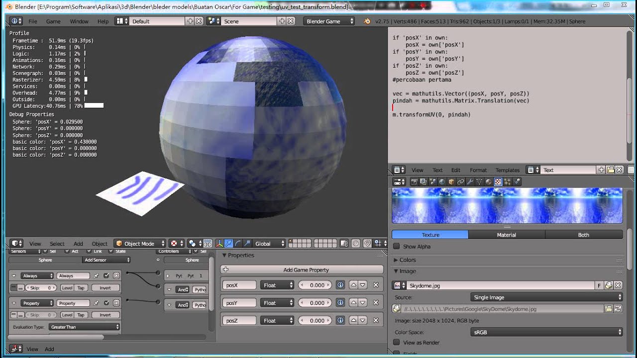 Problem with uv transform speed - YouTube